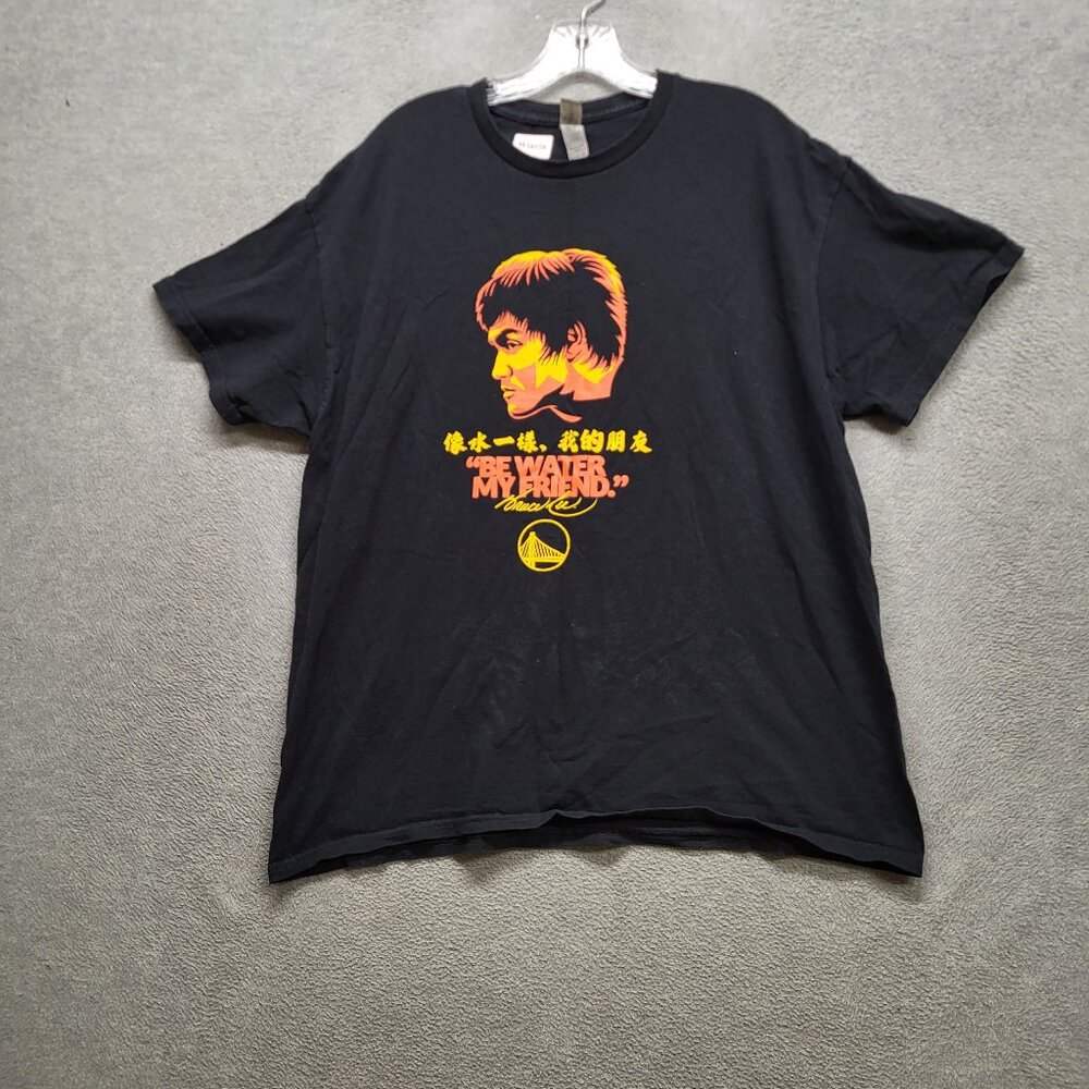 Bruce Lee Men Shirt XL Black Be Water My Friend Golden‎ State Tee